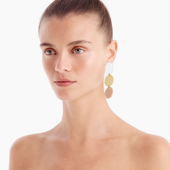J. Crew Jewelry - J. crew Hypoallergenic titanium Disc Drop Earrings